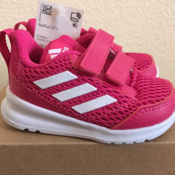 Adidas Pink Baby Shoes Size 4 - Picture 2 of 6